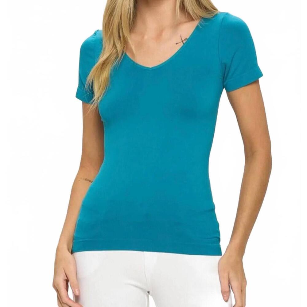 NEW JUDSON & CO. short sleeve basic top in blue